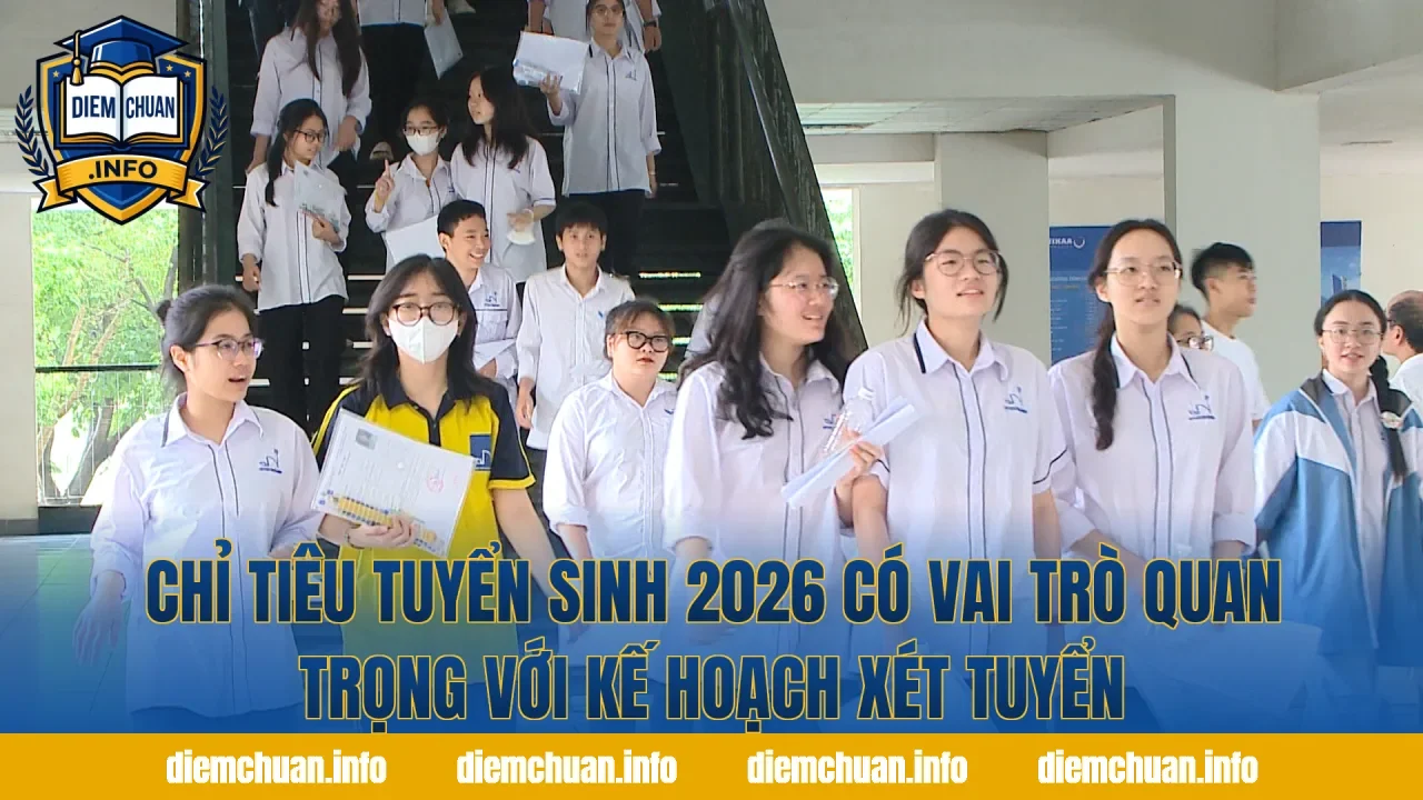 Chỉ tiêu tuyển sinh 2026 có vai trò quan trọng với kế hoạch xét tuyển