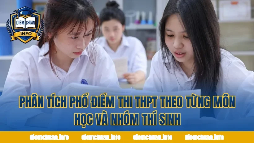 Phân tích phổ điểm thi THPT theo từng môn học và nhóm thí sinh